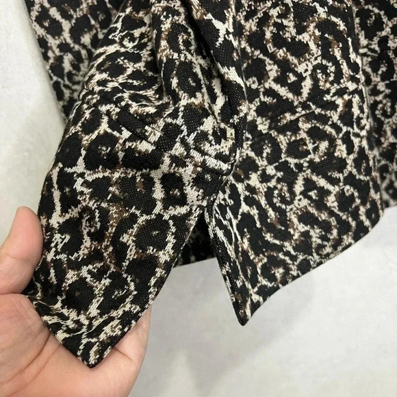 SHANNON PASSERO Cheetah Leopard Print Vneck Tunic Top Size Small - Picture 3 of 9
